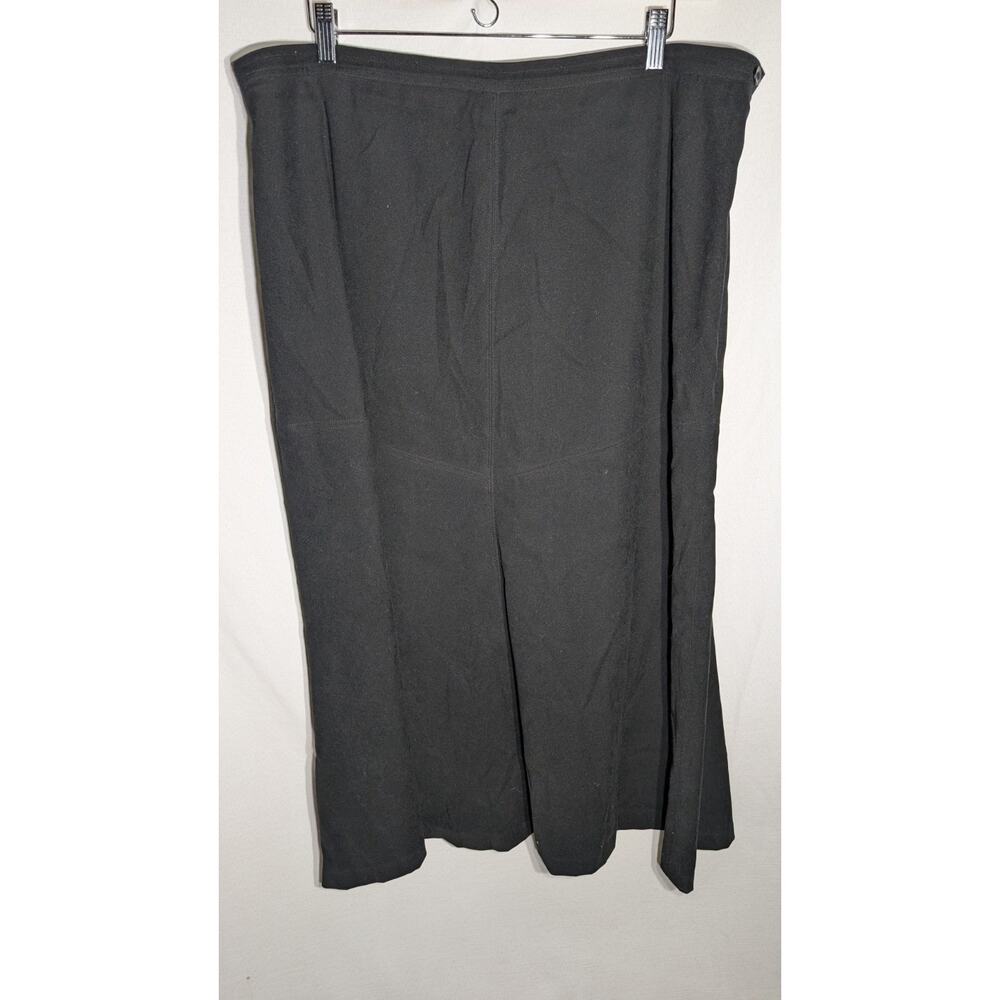 JM Collection Womens A line Skirt Sz 20W Black Full Midi Modest‎ Minimalist